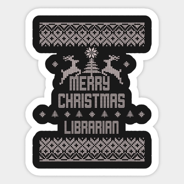 Merry Christmas LIBRARIAN Sticker by ramiroxavier